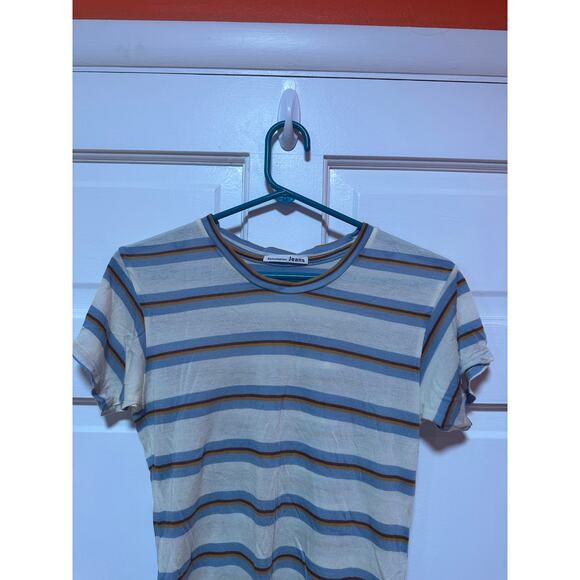 Reformation Jeans Joplin Short Sleeve Stripe Tee Size Small - Picture 3 of 8